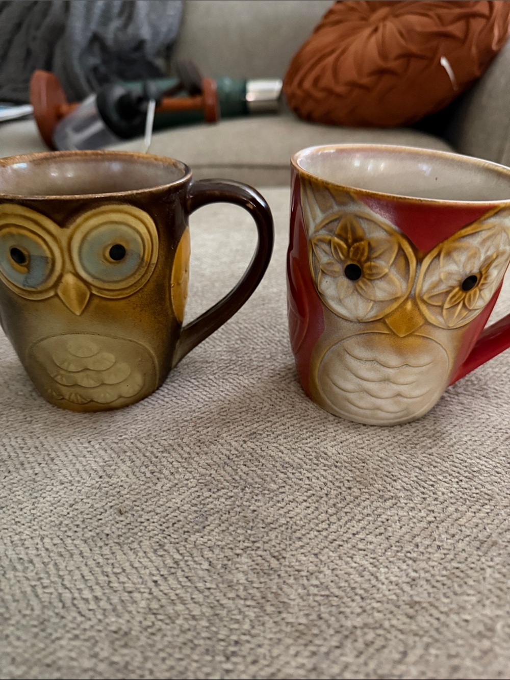 Owl Ceramic Espresso Cup - Colorful Assorted (Green, Red, Cream, Yellow) - Picture 3 of 4